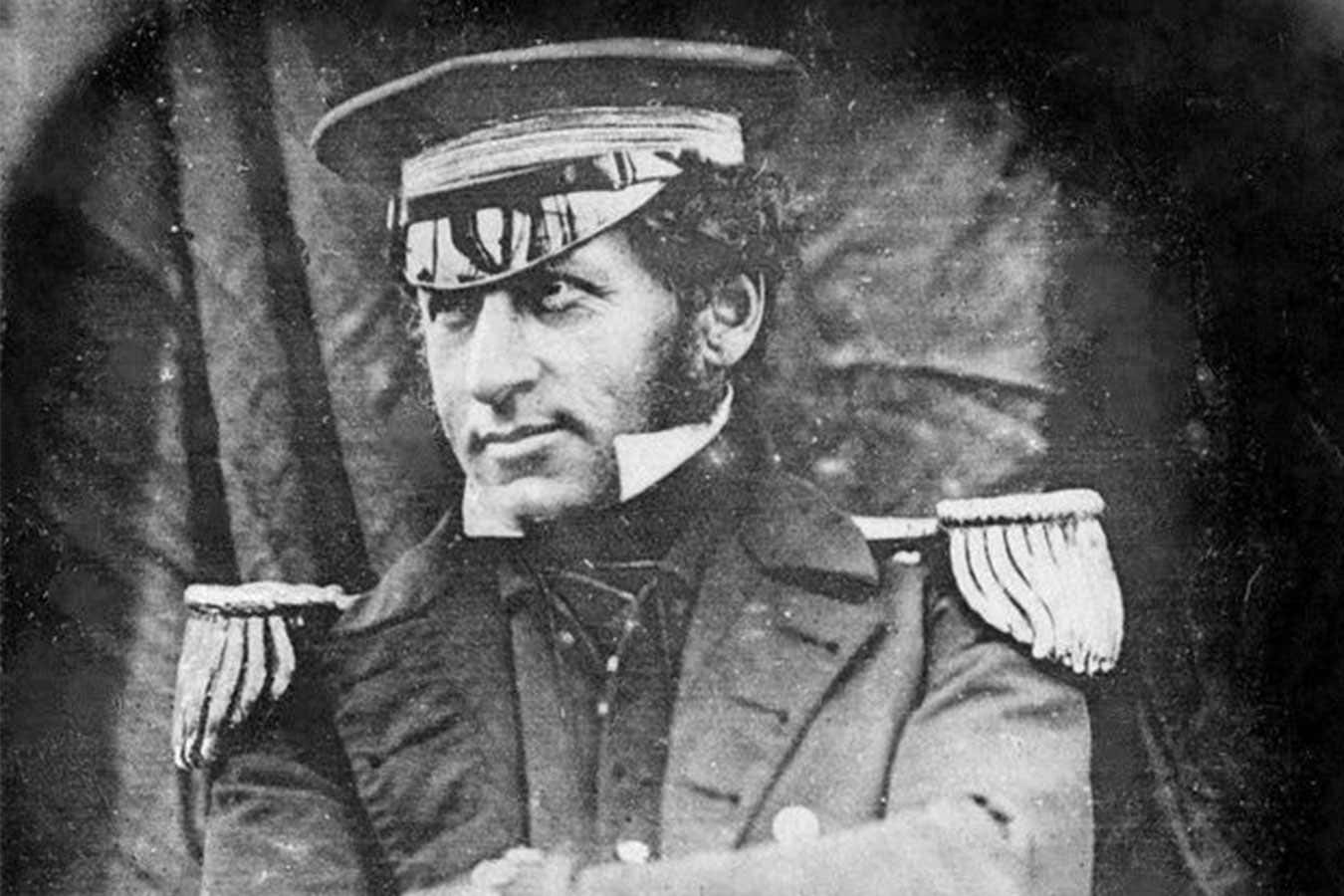 Royal Navy officer and Polar explorer Graham Gore (c1808-1847) in 1845.