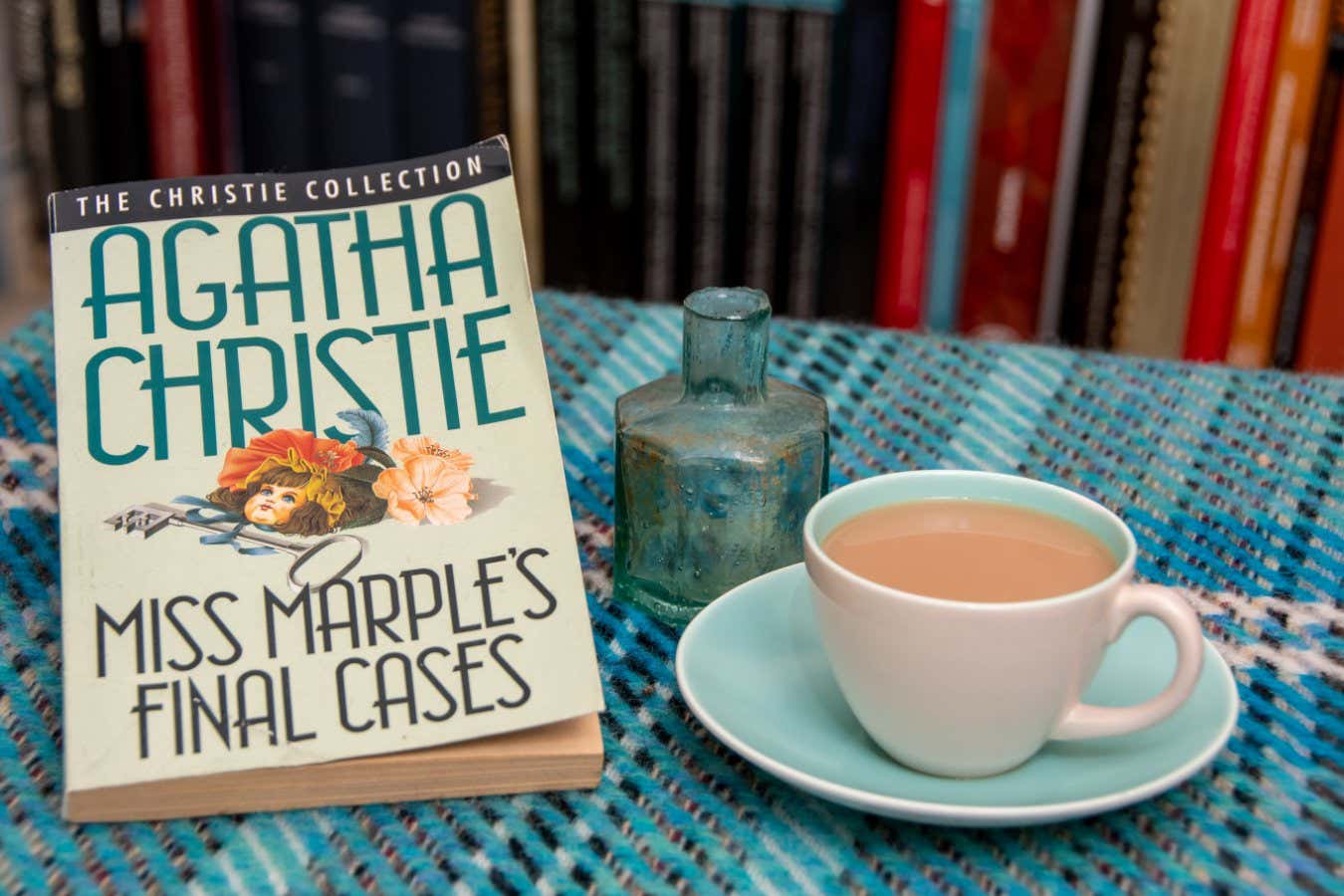 Brixham UK. 09-19-23.Agatha Christie's book, Miss Marple's final cases. A murder mystery story.