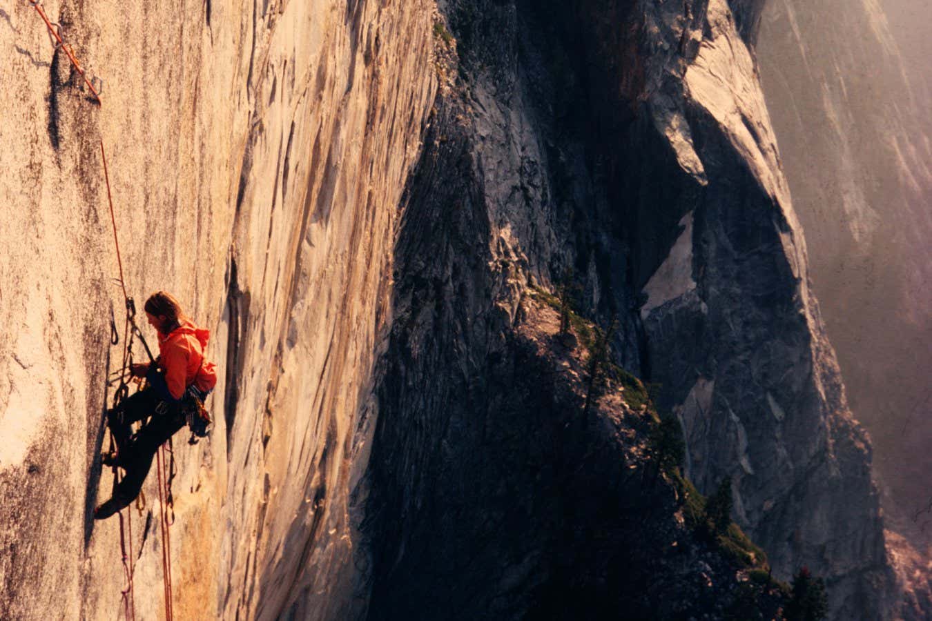 Photo ? Steve Monks Lydia Bradey on the first female ascent of Zenith, Halfdome, Yosemite National Park